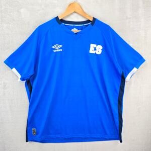 Umbro El Salvador Soccer Jersey Mens XXL Blue Futbol